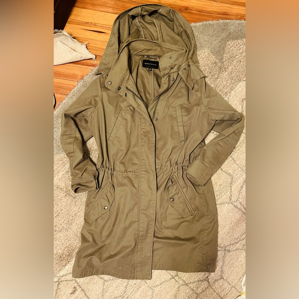 Women's Olive Hooded Jacket